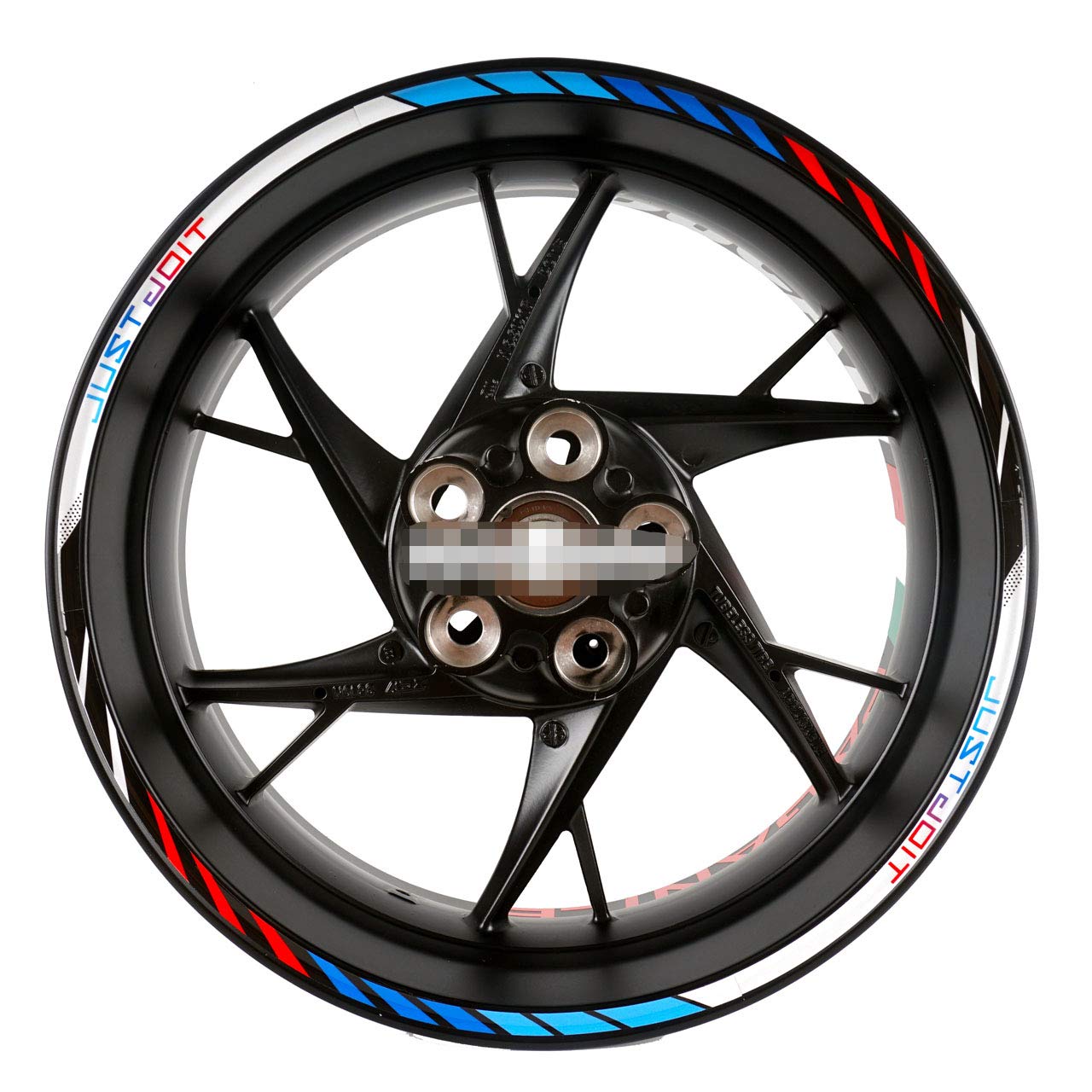 17インチ汎用 リムステッカー ホイールステッカー バイク オートバイ 二輪 ホイールリムガード 17インチ共通 リムカバー 反射タイプ ステッカー 対応車種 CBR VFR CB Ninja GSX GSXR YZF シリーズ (メイン色)