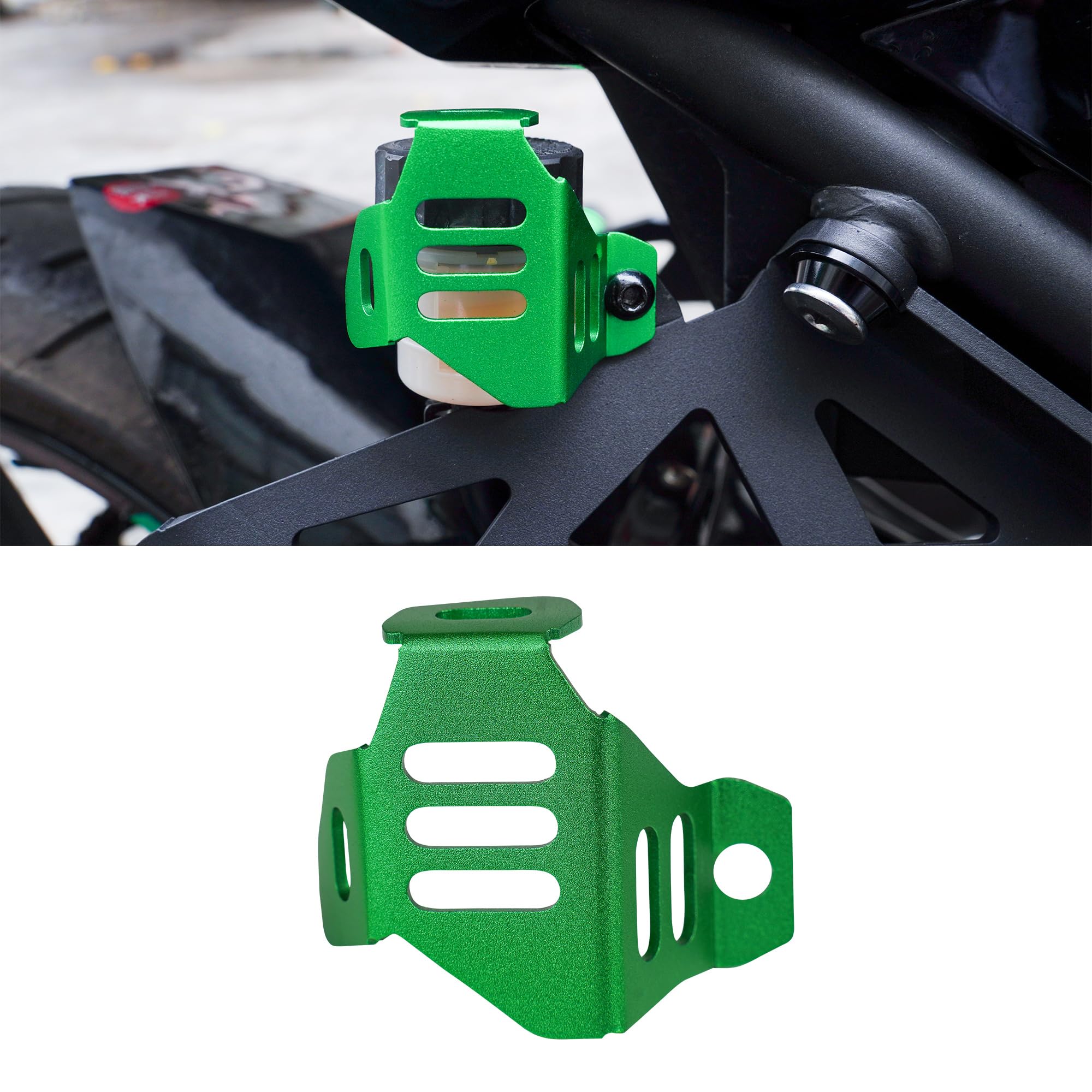 カワサキ用リアブレーキポンプフルードタンクカバー フルードリザーバーガードカバープロテクター Ninja400 アクセサリー