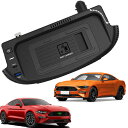 ワイヤレス車の充電器 フォードマスタング(2015-2023)全モデル用デュアルエアチャンネル冷却システムとデュアル充電パッドUSB+Type-cポート付き