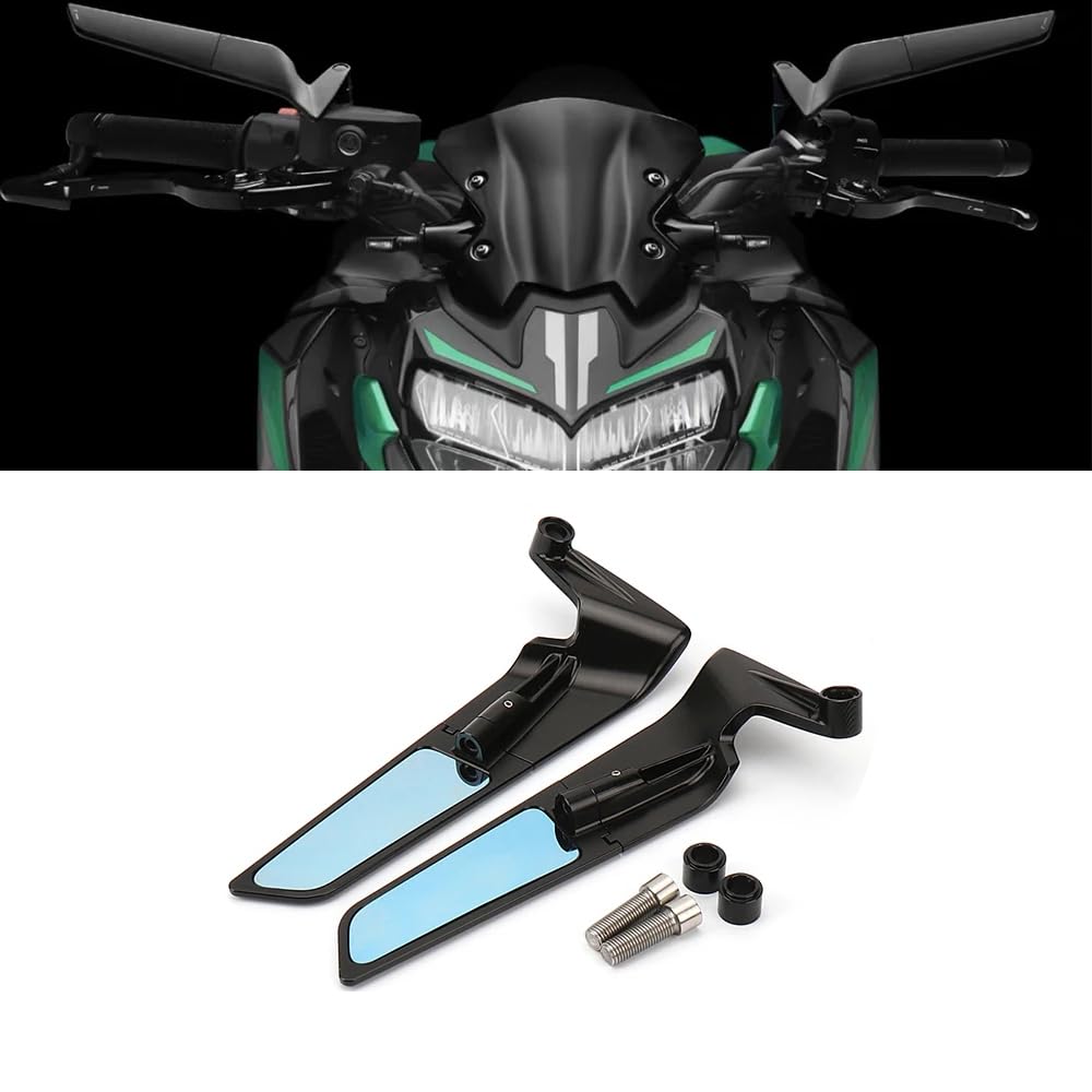Z900 Z650 ZH2 2021 2022 2023 オートバイミラーステルスウイングレットミラーキット調節可能なミラーオートバイウイングミラー