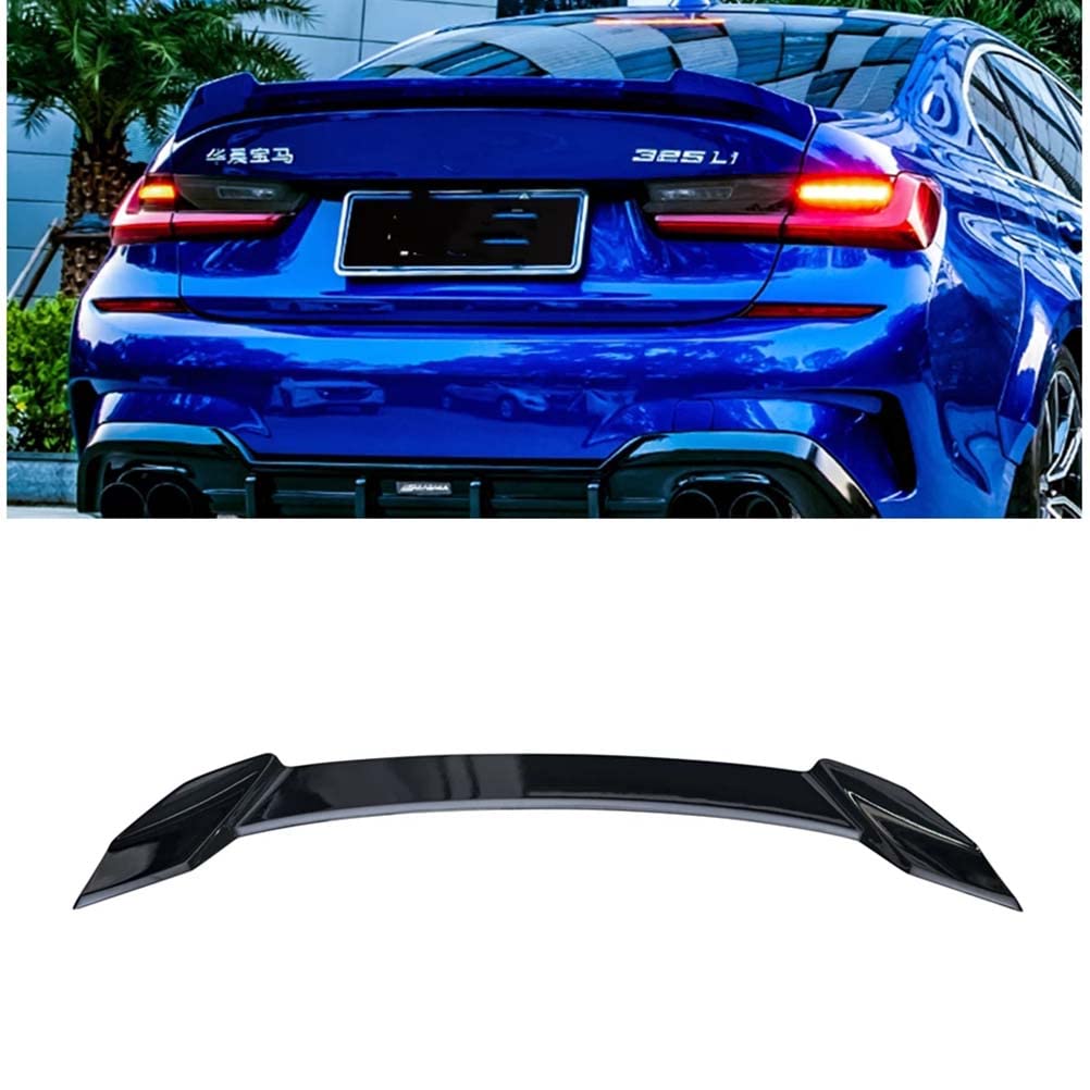 BMW G20 / G28 330i M340i Mスポーツ 2019-2020 用 リアトランクスポイラー ウィング 光沢ブラック 自動テールゲート ウィンドウトリム スプリッター リップ