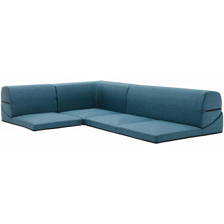 乐天商城 - 【配送日指定不可】IMONIA　カバーリングコーナー3点ローソファセット [タスクブルー]