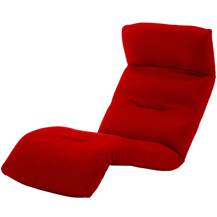 和楽の雲　日本製座椅子・2タイプ・リクライニング付きチェアー 下タイプ [ダリアン レッド]