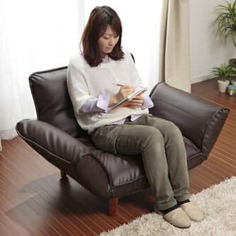 KAN　1P ソファ　A282 樹脂脚S 150mm [PVC ブラウン]