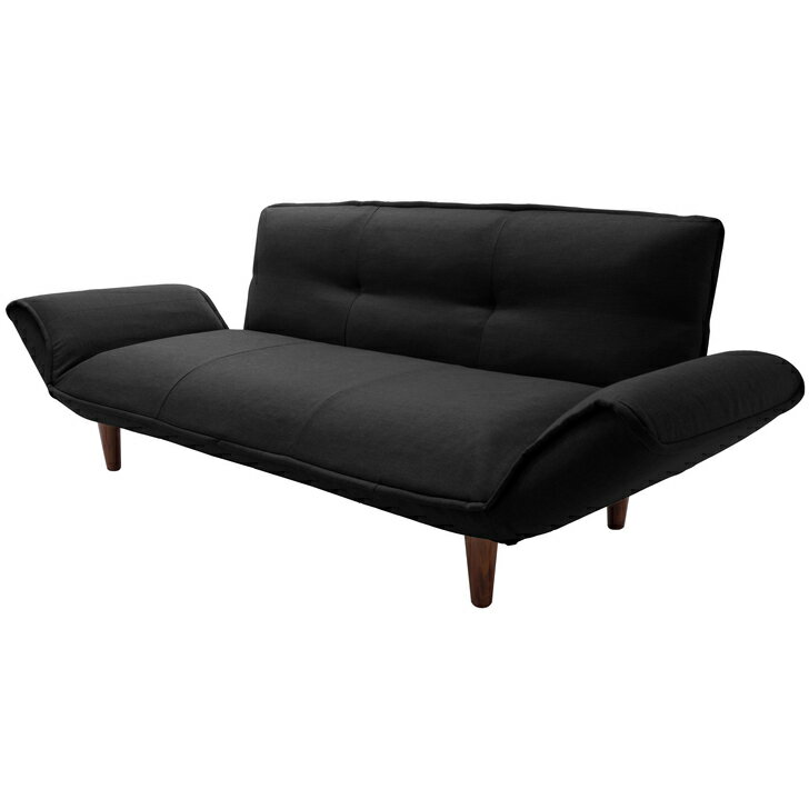 Rakuten - KAN-3Pカウチソファ　A652p 樹脂脚150mm [ダリアン ブラック]