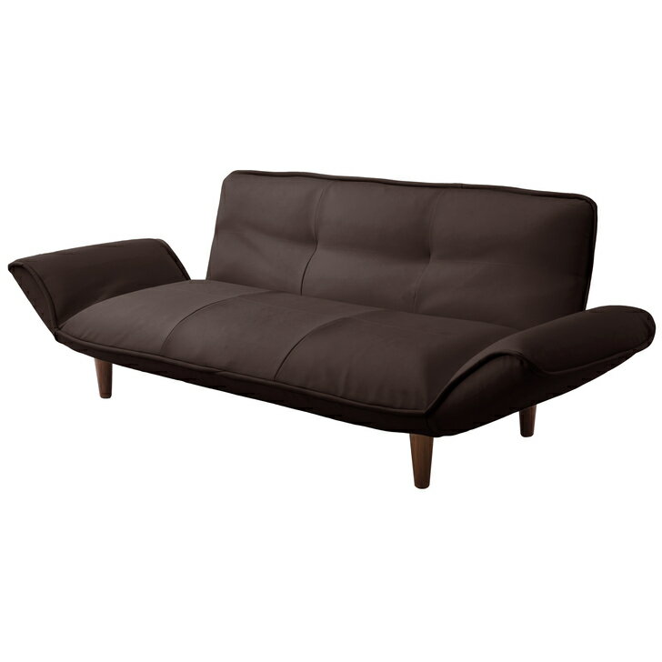 Rakuten - KAN-3Pカウチソファ　A652p 樹脂脚150mm [PVC ブラウン]