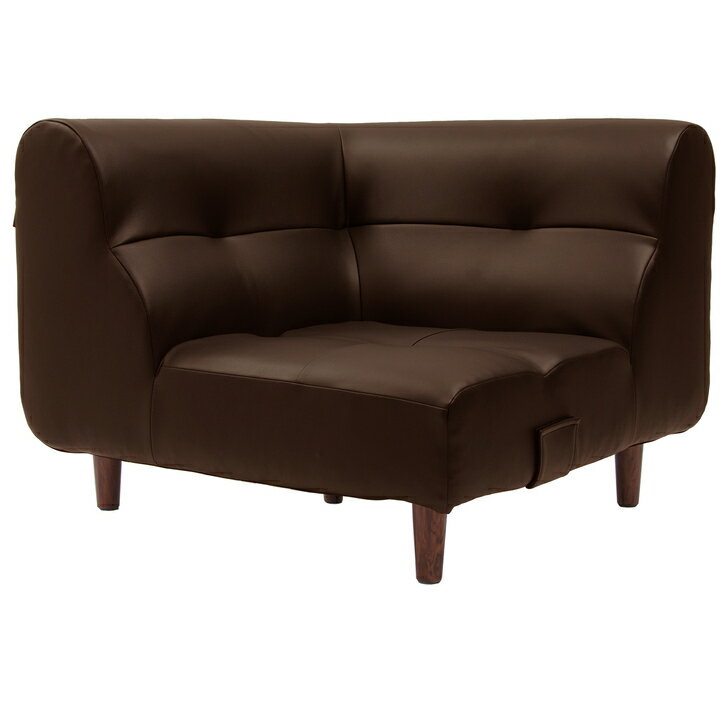 Rakuten - Augustソファ コーナー【バラ】 樹脂脚T　200mm　A529-C [PVCブラウン]