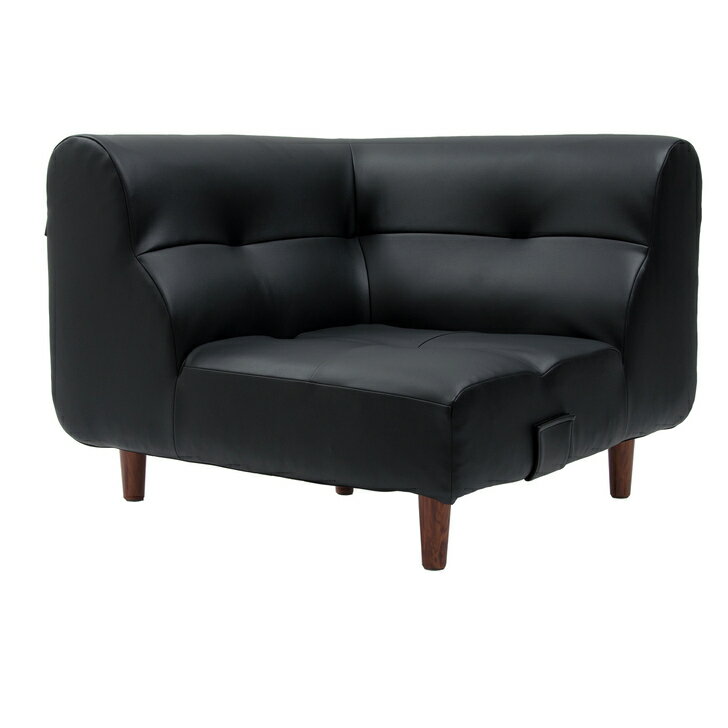 Augustソファ コーナー【バラ】 樹脂脚T 200mm A529-C [PVCブラック]