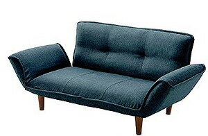 Rakuten - 和楽 カウチソファ 2P KAN 【タスク ネイビー】