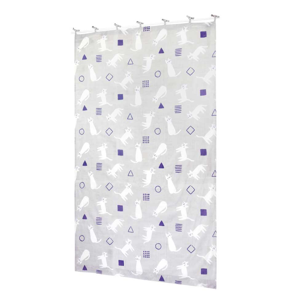 【新入荷！】カーテン　ホーミーパターン　ネコ約110×178cm 11816-871-037ポップなデザイン　ネコ柄 遊..