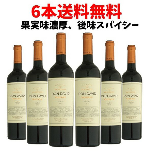 楽天味屋　楽天市場店ドンダビ マルベック レゼルバ / ボデガ・エル・エステコ 赤 750ml まとめ買い 6本 セット アルゼンチン 赤ワイン ワイン 辛口 人気 フルボディ カルチャキ・ヴァレー アルゼンチンワイン お得 ケース 業務用 お得 箱買い ケース コスパ エルエステコ ドン・ダビ ギフト