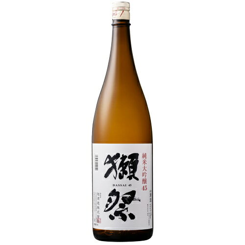 獺祭 純米大吟醸 45 1800ml【 正規販売店 】【のし 包装 無料】日本酒 人気 感謝 四割五分 ギフト プレゼント 贈り物 熨斗 ラッピング 御礼 御祝 誕生日 退職 送別 男性 1.8L 一升瓶 だっさい Dassai 4割5分 ★数量限定お一人様2本迄 2本以上は包装不可。