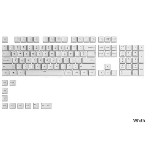乐天商城 - Glorious PBT White Key Caps キーキャップセット ホワイト｜GLO-KC-GPBT-W