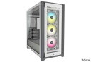 Corsair iCUE 5000X RGB Tempered Glass -White- 4面強化ガラスパネル ミドルタワー型PCケース|CC-9011213-WW