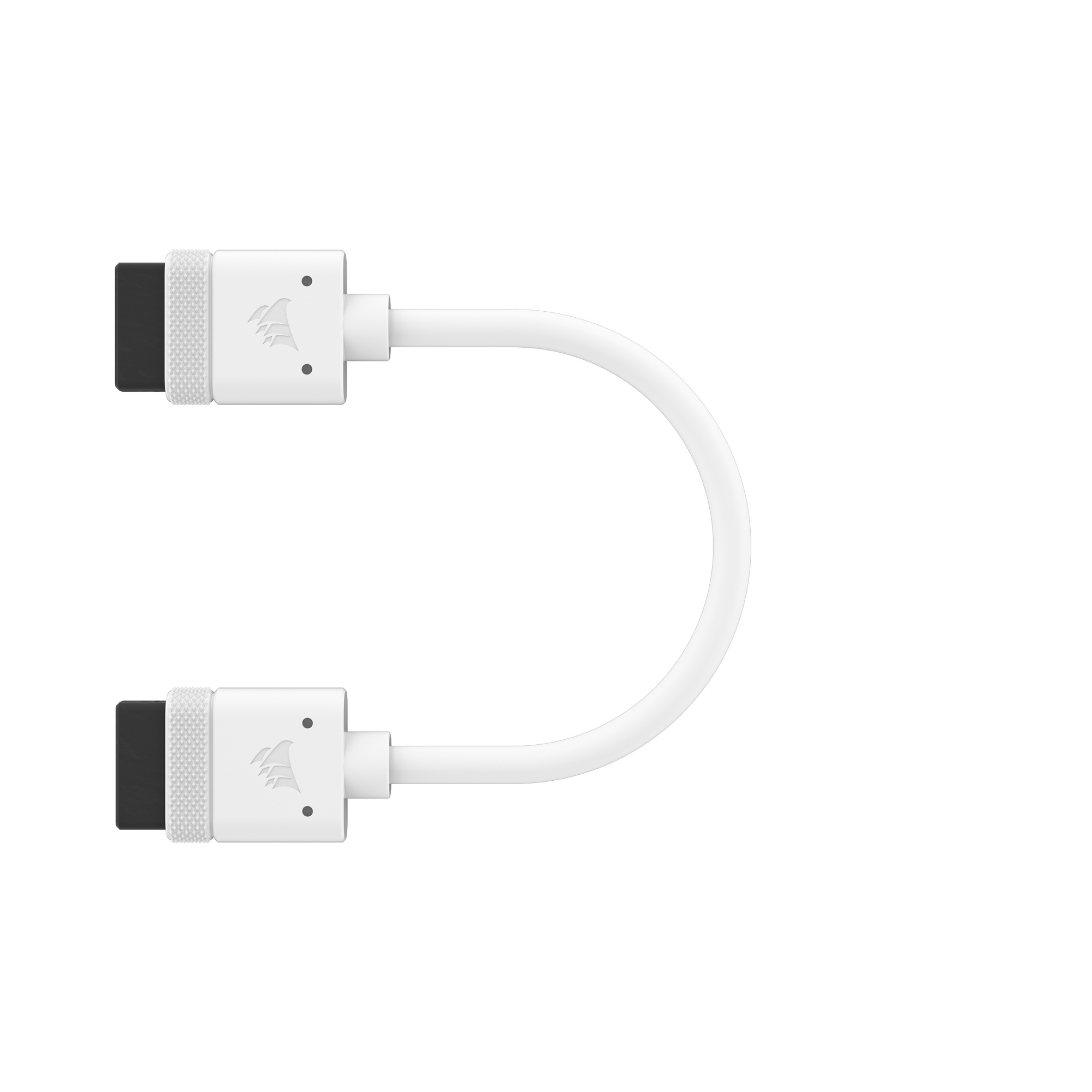 Corsair iCUE LINK Cable, 2x 100mm with Straight connectors, White iCUE LINK対応デバイスを接続するストレートケーブル ホワイト｜CL-9011129-WW