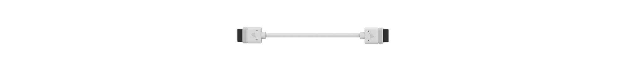 Corsair iCUE LINK Cable, 2x 100mm with Straight connectors, White iCUE LINK対応デバイスを接続するストレートケーブル ホワイト｜CL-9011129-WW