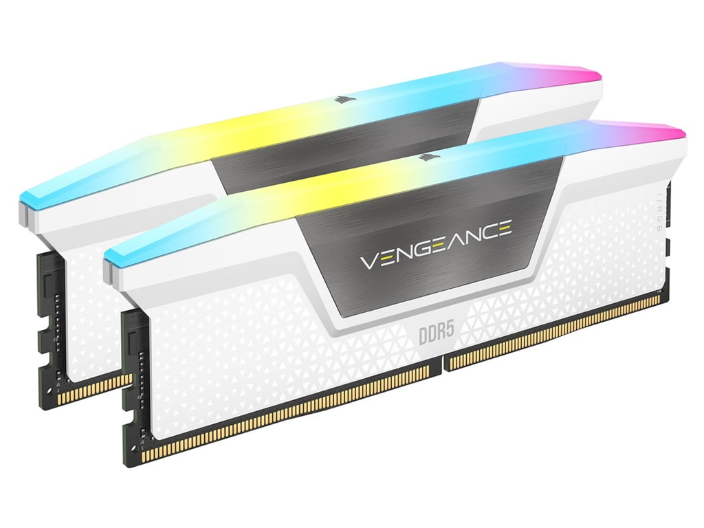 Corsair VENGEANCE RGB DDR5 64GB(32GBx2) DDR5 6400MHz(PC5-51200) UDIMM 32-40-40-84 XMP 3.0|CMH64GX5M2B6400C32W