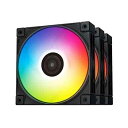 Deepcool FC120-3 IN 1 デイジーチェーン接続 120mmファンx3個セット ブラック|R-FC120-BAMN3-G-1