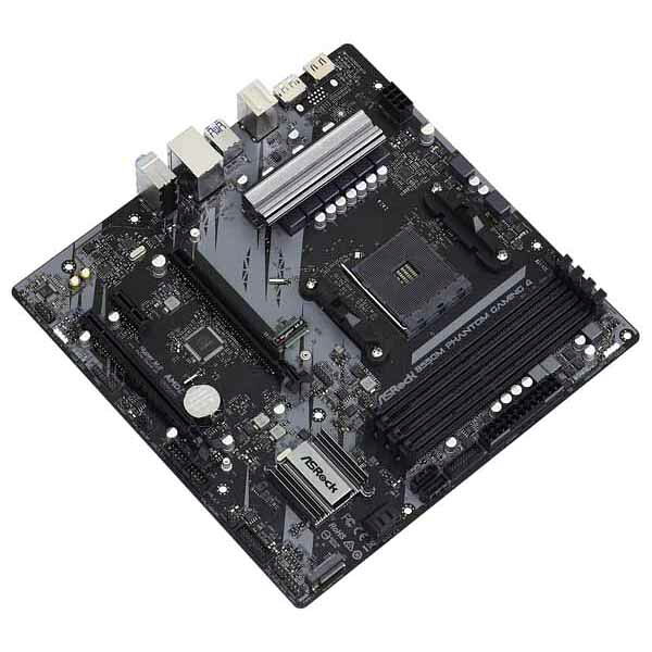 ASKダイレクトのASRock B550M Phantom Gaming 4 microATXマザーボード｜アングル3
