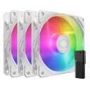 Cooler Master SickleFlow Edge 120 ARGB White Edition 3-Pack Fan Kit ファンキット ホワイト|MFX-B2DW-253P2-R2(2)