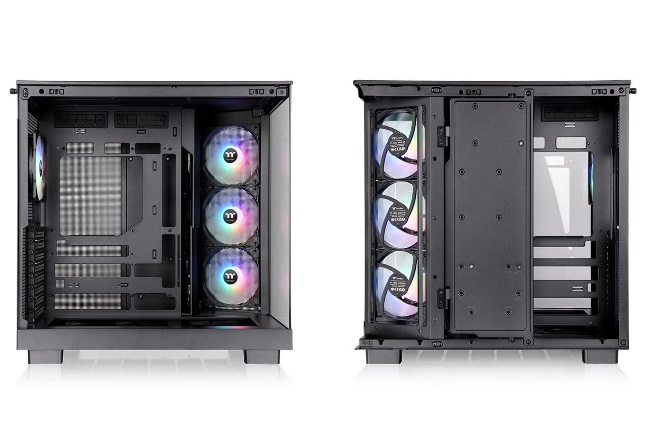 【ポイント10倍★要エントリー】Thermaltake View 380 XL TG ARGB Black ミドルタワー型PCケース ブラック｜CA-11E-00M1WN-00