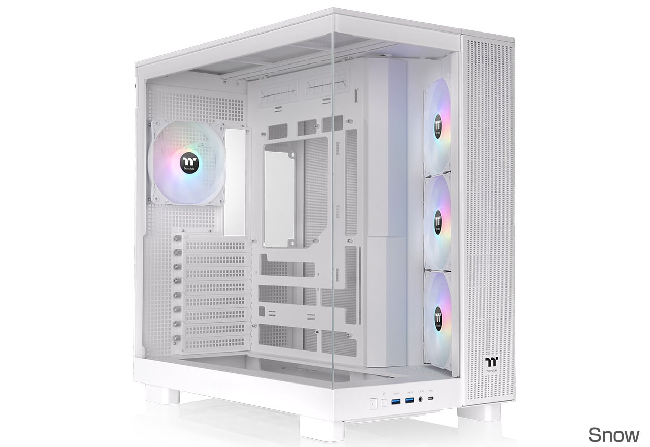 Thermaltake View 380 XL TG ARGB Snow ミドルタワー型PCケース ホワイト｜CA-11E-...