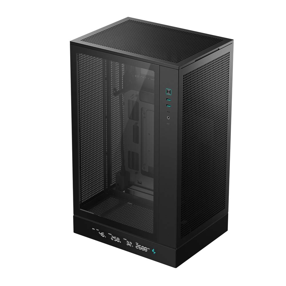 Deepcool CH270 DIGITAL デジタル表示パネル搭載 縦型MicroATXケース ブラック｜R-CH270-BKNDM0-G-1