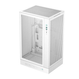 Deepcool CH270 DIGITAL WH デジタル表示パネル搭載 縦型MicroATXケース ホワイト|R-CH270-WHNDM0-G-1