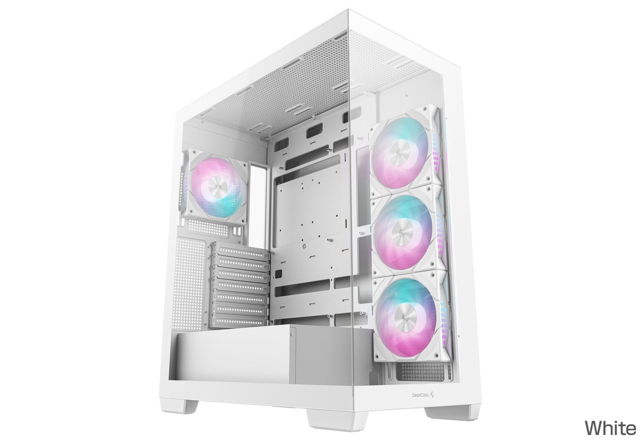 Deepcool CG580 4F WH ミドルタワー型PCケース ホワイト｜R-CG580-WHADA4-G-1
