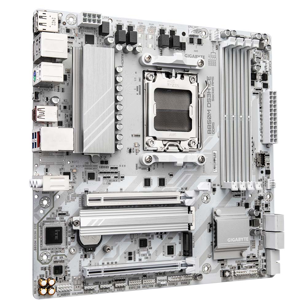 GIGABYTE B850M DS3H ICE AMD B850チップセット搭載 ホワイトカラー Micro-ATX マザーボード｜B850M DS3H ICE