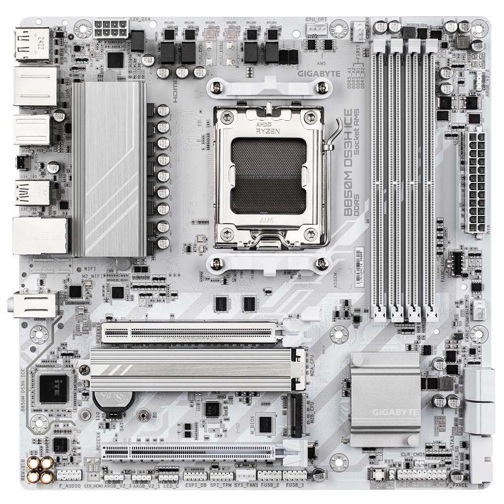 GIGABYTE B850M DS3H ICE AMD B850チップセット搭載 ホワイトカラー Micro-ATX マザーボード｜B850M DS3H ICE