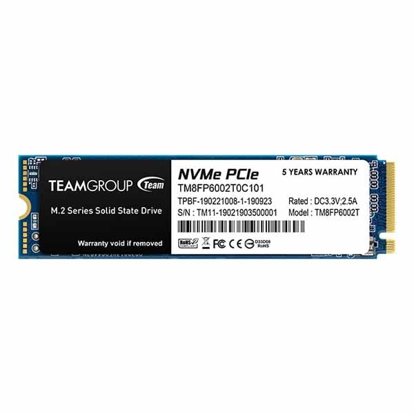 Team MP33 2TB M.2(2280) 3D NAND 3.8mm PCIe SSD Gen3 x4 NVMe 1,800MB/...