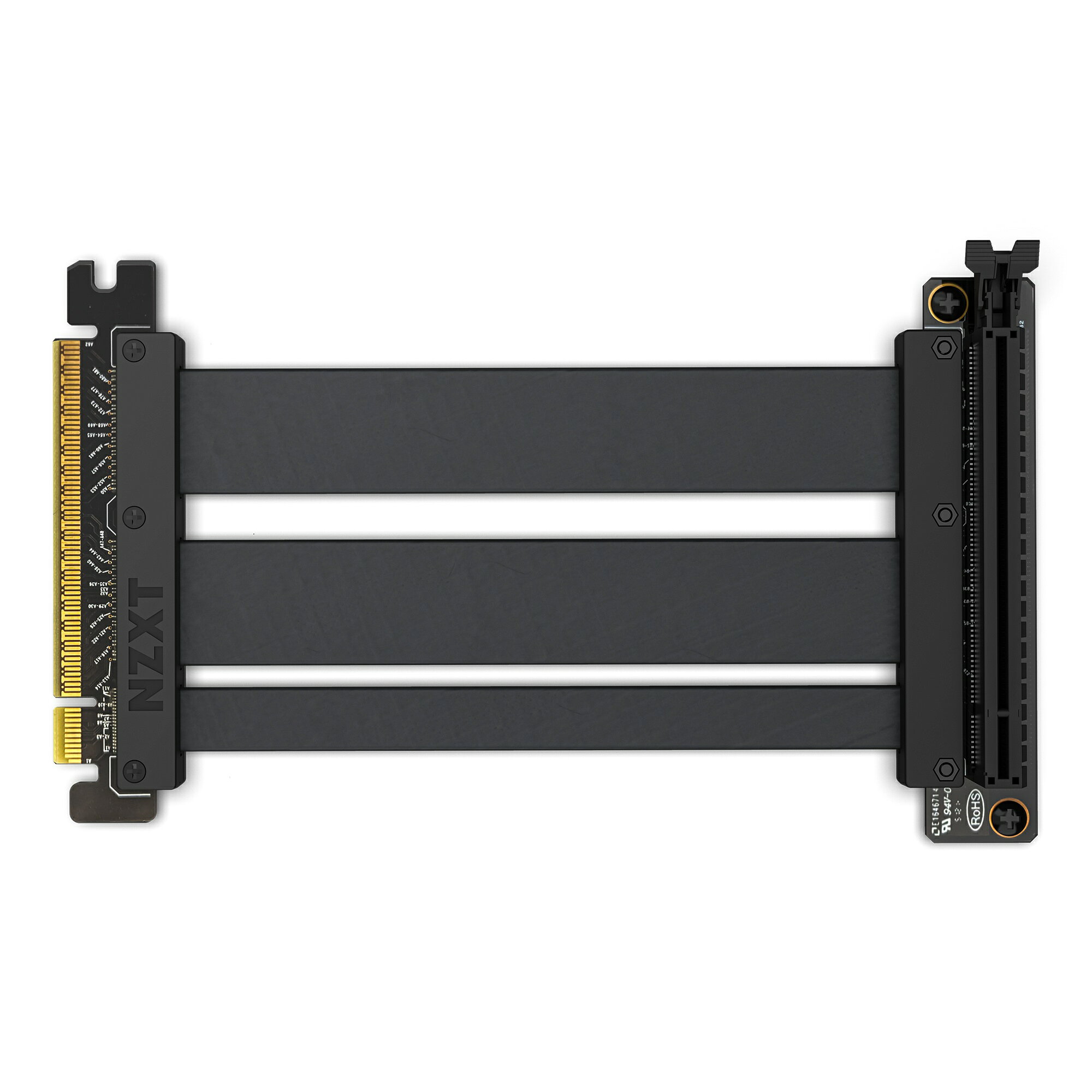 NZXT 垂直マウント対応ライザーケーブル(PCIE4.0 x 16) ブラック｜AB-RC200-B1