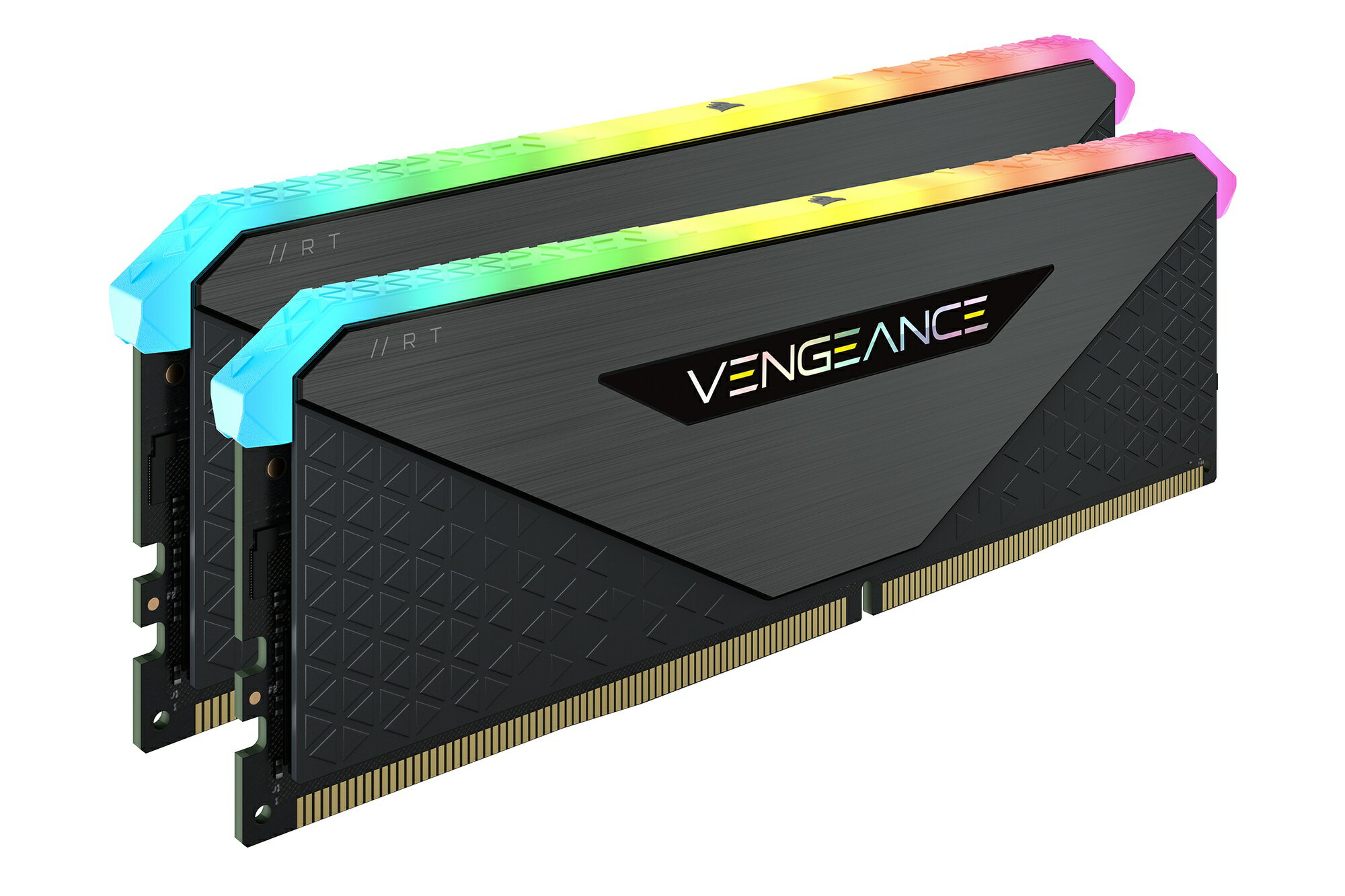 Corsair 64GB(32GBx2) DDR4 3600MHz (PC4-28800) 18-22-22-42 UDIMM VENGEANCE RGB RT ブラック 1.35V for AMD Ryzen｜CMN64GX4M2Z3600C18