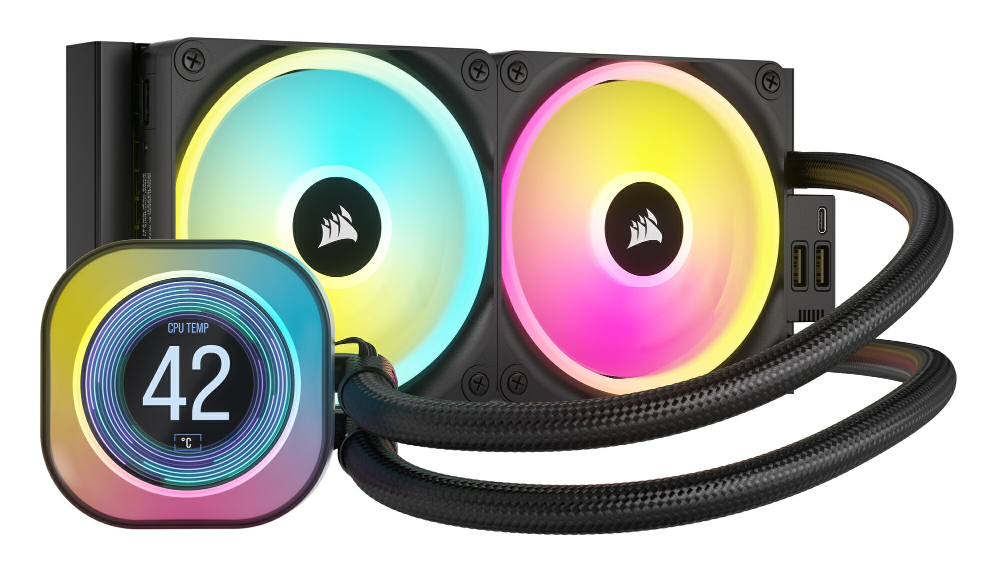 Corsair iCUE LINK H100i LCD 120mmե2 iCUE LINKб ηCPU顼 ֥åC...