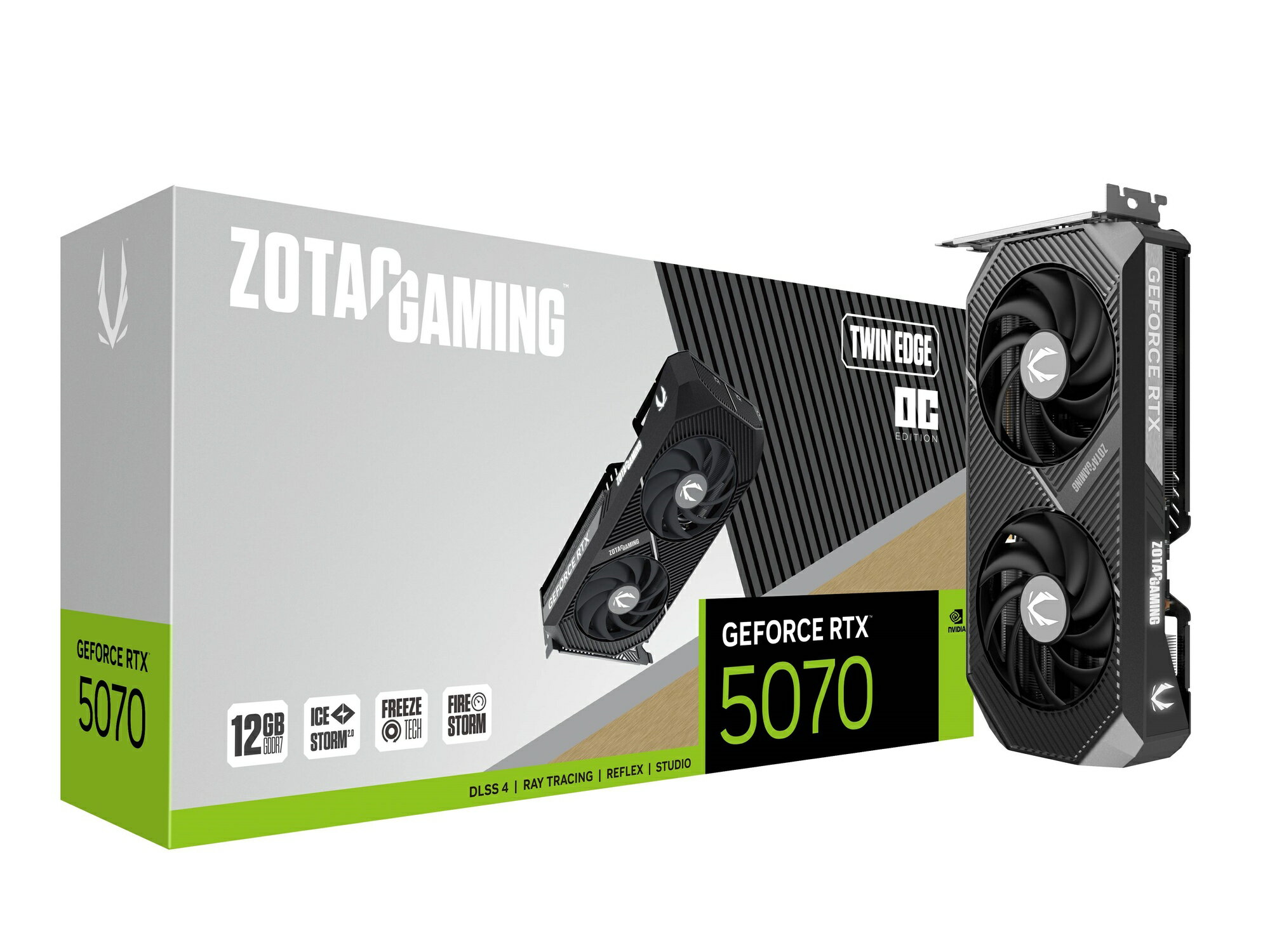 ZOTAC GAMING GeForce RTX 5070 Twin Edge OC 12GB GDDR7 եåܡɡZT-B50700H-10P