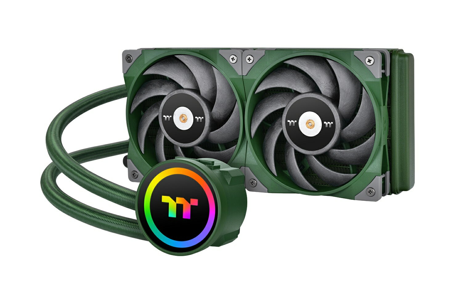【10%ポイント・要エントリー】Thermaltake TOUGHLIQUID 240 ARGB Sync -Racing Green- 水冷一体型CPUクーラー グリーン｜CL-W319-PL12RG-A