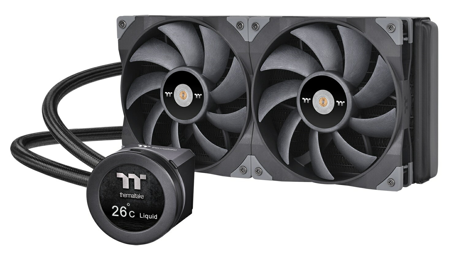 【10%ポイント・要エントリー】Thermaltake TOUGHLIQUID Ultra 280 水冷一体型CPUクーラー 140mmファン×2｜CL-W374-PL14BL-A