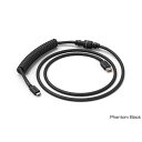 Glorious Coiled Cable - Phantom Black (USB-C with Aviator Connectors) キーボード用USBコイルケーブル ファントムブラック|GLO-CBL-COIL-BLACK