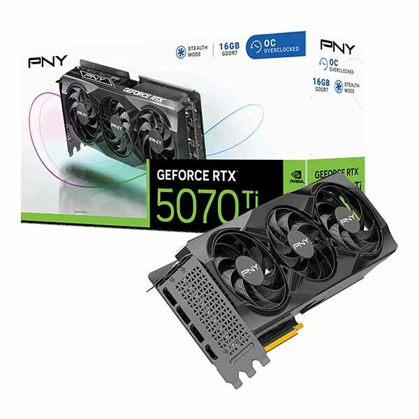 PNY GeFORCE RTX 5070 Ti 16GB Overclocked TripleFan ϥѥեޥ󥹥եåɡVCG5070T16TFXPB1-O