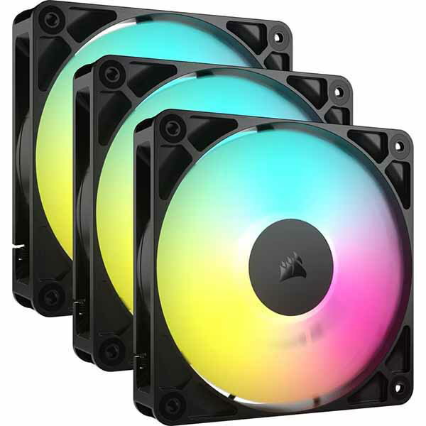 乐天商城 - Corsair RS120 ARGB Triple Fans デイジーチェーン接続対応 RGBファン 120mmファンx3 ブラック｜CO-9050181-WW
