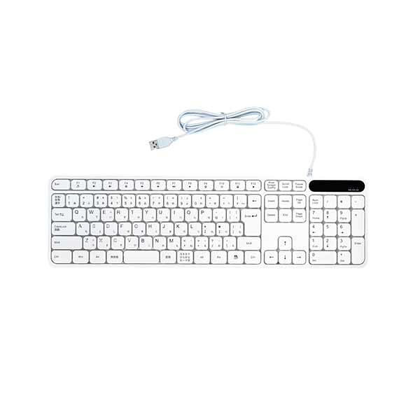 ASKダイレクトのINDENA USBキーボード＆マウスコンボセット 白｜KC01/G228-JP White｜アングル3