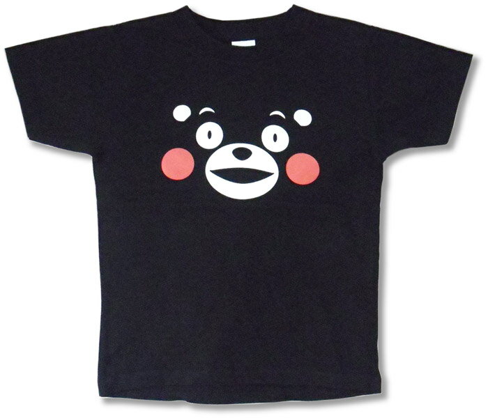 くまモンのTシャツ（黒） キャラクターTシャツ ファミリーTシャツ 親子ペアTシャツ かわいいTシャツ ユニークTシャツ KUMAMON