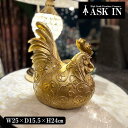 ゴールデンエッグ ニワトリ にわとり 鳥 オブジェ インテリア インテリア小物 装飾 置物 小物 かわいい ゴールド キラキラ インテリア雑貨 おしゃれ かっこいい 雑貨 玄関 リビング ダイニング ラウンジ 贈り物 プレゼント ギフト 誕生日 お祝い 新築祝い ASK IN アスクイン(3)