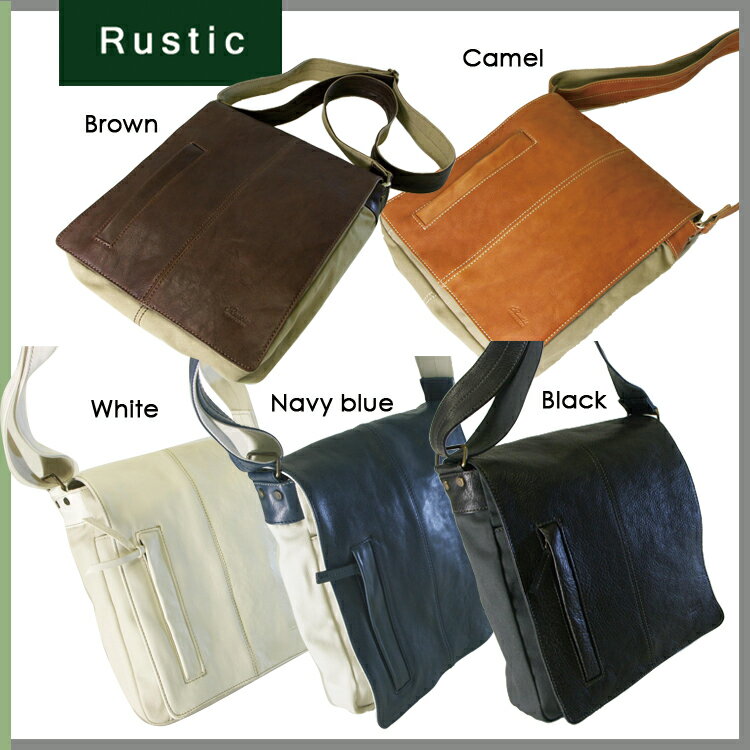 【ショルダーバッグ】 ビジネスバッグ 人気 ブランド ラスティック（RC057-04）ホワイトブルー・レザー縦型 ショルダーバック ビジネス 日本製 本革 レザー プレゼント 軽い 男女兼用 メンズバッグ メンズ レディース 鞄 バッグ 送料無料 askas va- 【クリスマス】