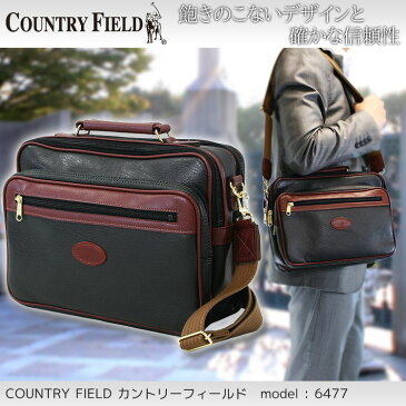 【キャッシュレス5％還元】ショルダーバッグ メンズ ブランド COUNTRY FIELD カントリーフィールド UNION ユニオン 斜めがけバッグ 肩掛け 合成皮革 2ルーム 横型 軽量 日本製 メンズバッグ バッグ プレゼント 鞄 かばん カバン bag 小さめ 送料無料 men's