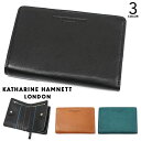 KATHARINE HAMNETT キャサリンハムネット ロンドン SOFT ソフト 二つ折り財布 メンズ レディース 折財布 深型 ミドル L字ファスナー 小...