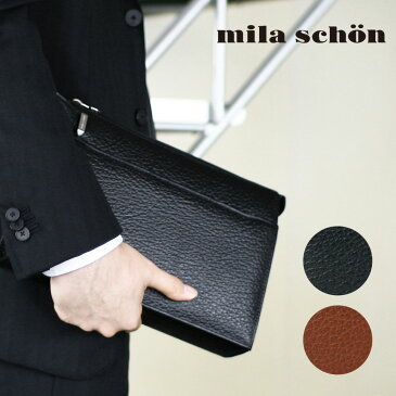 セカンドバッグ メンズ 本革 ブランド クラッチバッグ レザー mila schon ミラショーン Nero ネロ レザー 牛革 A4未満 横型 軽量 日本製 メンズバッグ バッグ プレゼント j6qxD08 197201 メンズセカンドバック メンズセカンドバッグ クラッチバッグ メンズ ブランド