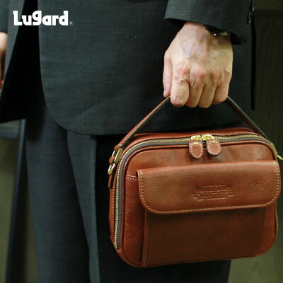 セカンドバッグ メンズ Lugard ラガード NEVADA ネヴァダ ブランド 本革 クラッチバッグ レザー 2way ショルダーバッグ 軽量 日本製 メンズ バッグ 斜めがけ 小さめ 青木鞄 通勤バッグ 5119