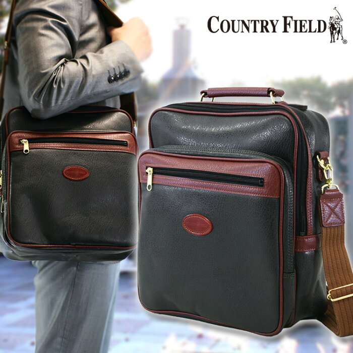 【8/20限定!! 最大1000円OFFクーポン】ショルダーバッグ メンズ ブランド COUNTRY FIELD カントリーフィールド UNION ユニオン 斜めがけ バッグ 肩掛け 縦型 軽量 日本製 メンズ バッグ 小さめ 海外旅行バッグ